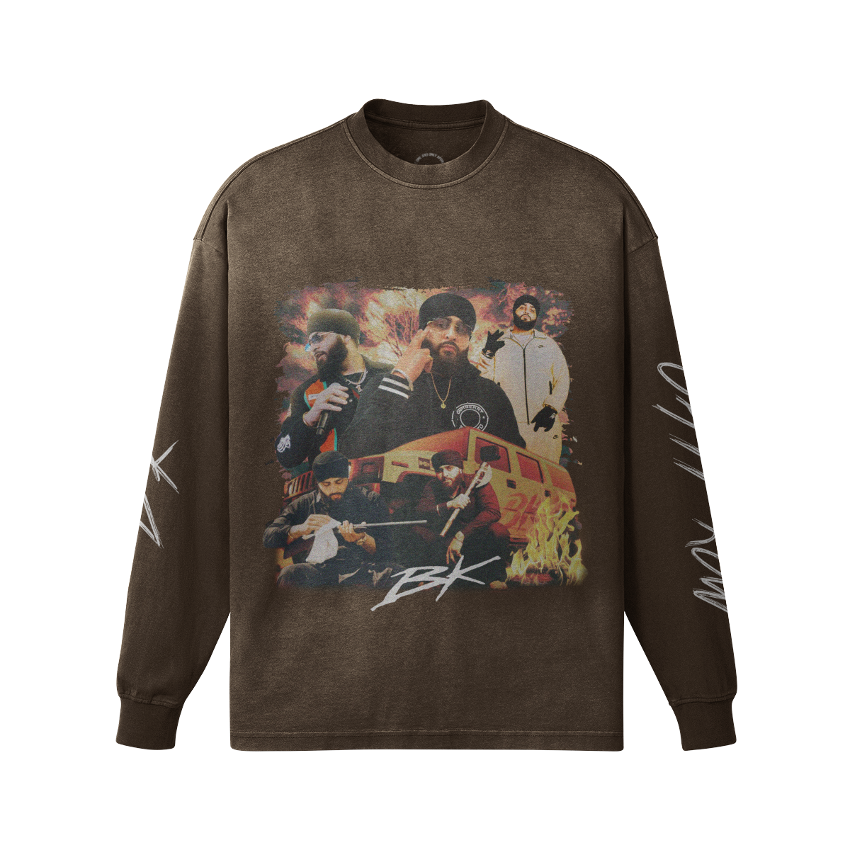 BK Dhaliwal Oversized Faded Long Sleeve