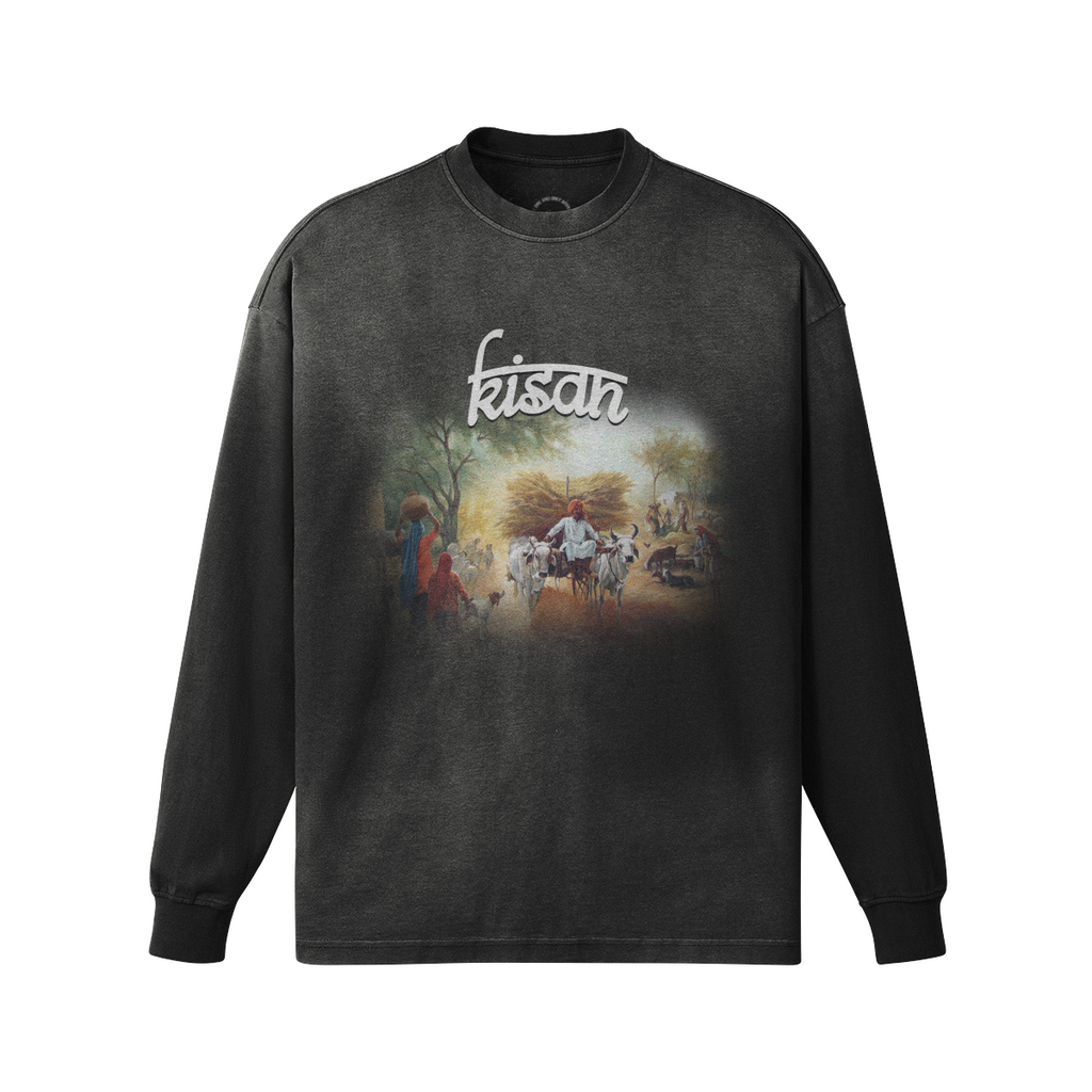 Kisan Oversized Faded Long Sleeve