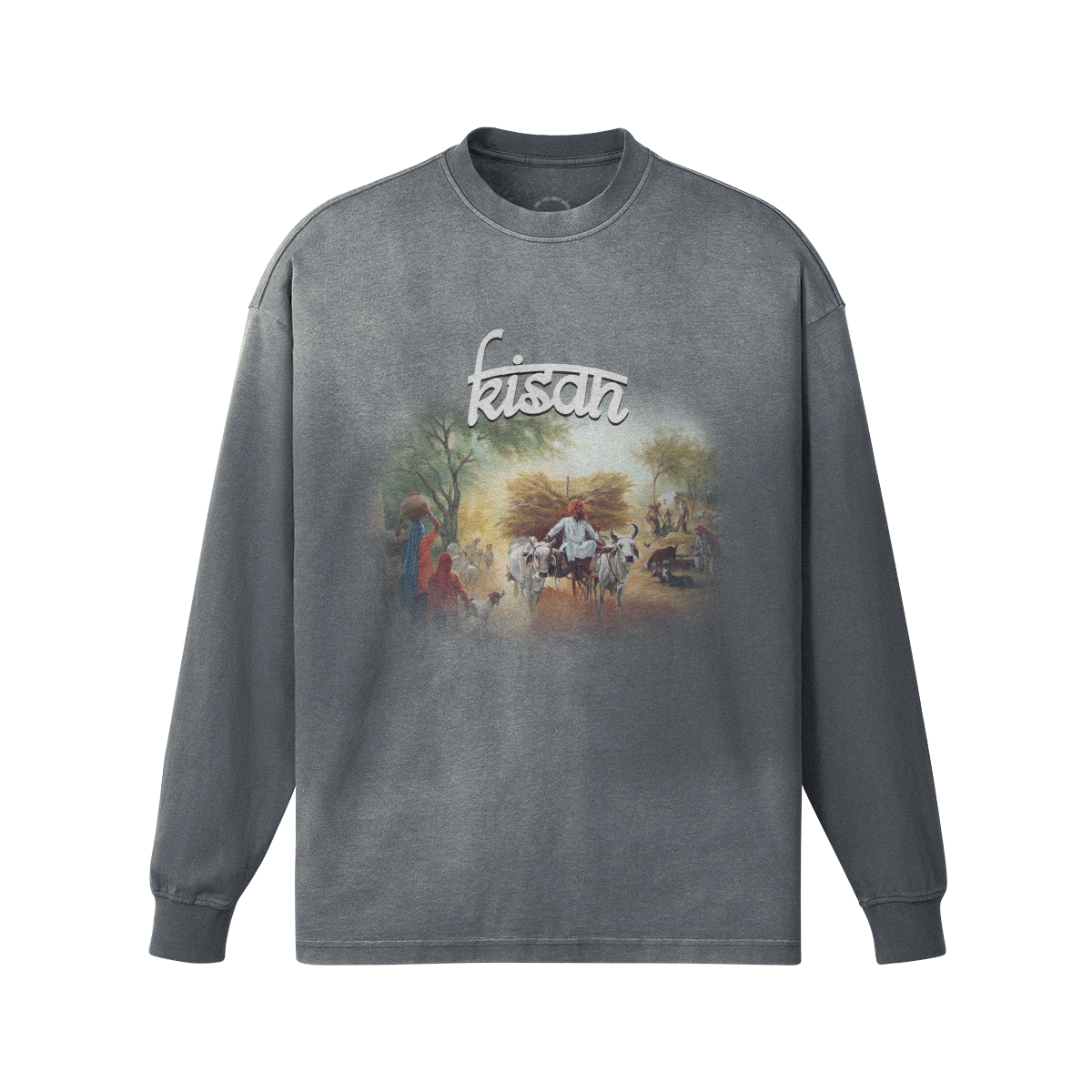 Kisan Oversized Faded Long Sleeve